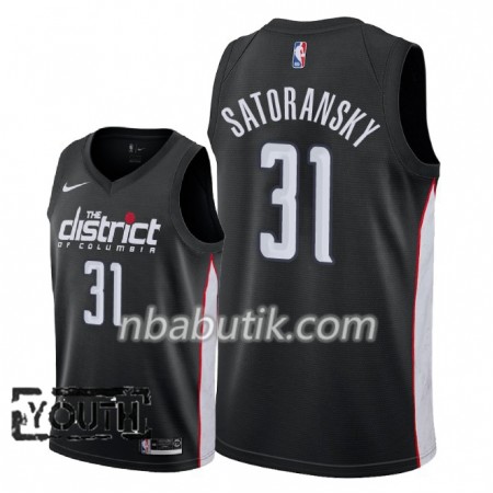 NBA Børn Trøje Washington Wizards Tomas Satoransky 31 2018-19 Nike City Edition Sort Swingman
